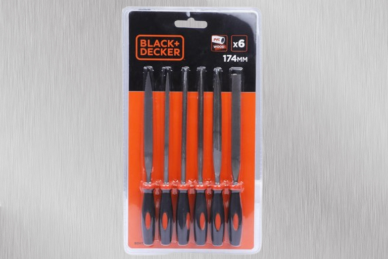 BLACK+DECKER BDHT22148 174mm 6-Piece Steel Needle File Set